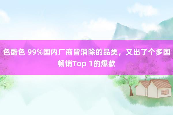 色酷色 99%国内厂商皆消除的品类，又出了个多国畅销Top 1的爆款