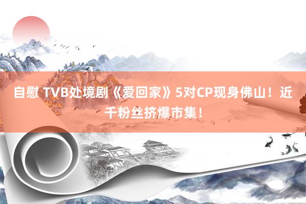 自慰 TVB处境剧《爱回家》5对CP现身佛山！近千粉丝挤爆市集！