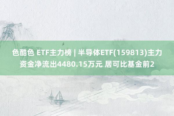 色酷色 ETF主力榜 | 半导体ETF(159813)主力资金净流出4480.15万元 居可比基金前2