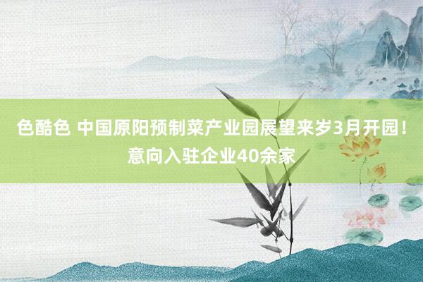 色酷色 中国原阳预制菜产业园展望来岁3月开园！意向入驻企业40余家