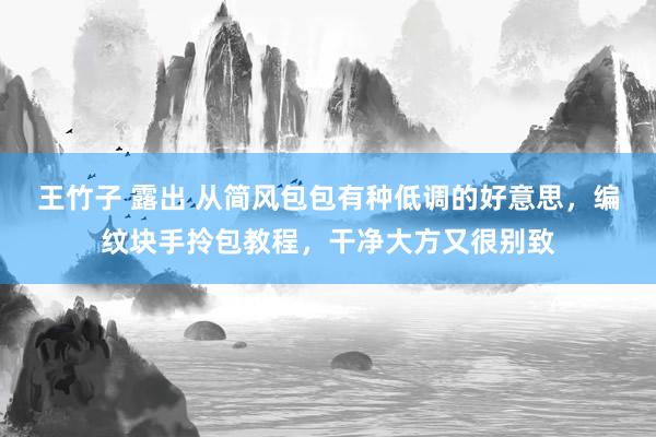 王竹子 露出 从简风包包有种低调的好意思，编纹块手拎包教程，干净大方又很别致