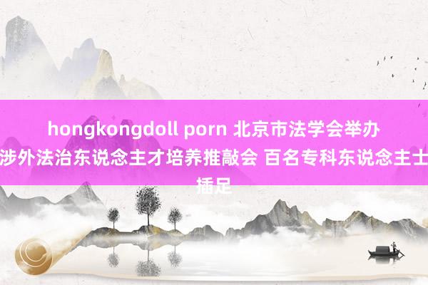 hongkongdoll porn 北京市法学会举办后生涉外法治东说念主才培养推敲会 百名专科东说念主士插足