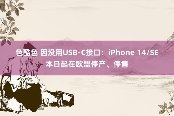 色酷色 因没用USB-C接口：iPhone 14/SE本日起在欧盟停产、停售