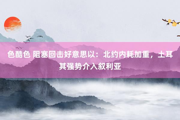 色酷色 阻塞回击好意思以：北约内耗加重，土耳其强势介入叙利亚
