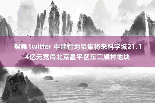裸舞 twitter 中建智地聚集将来科学城21.14亿元竞得北京昌平区东二旗村地块