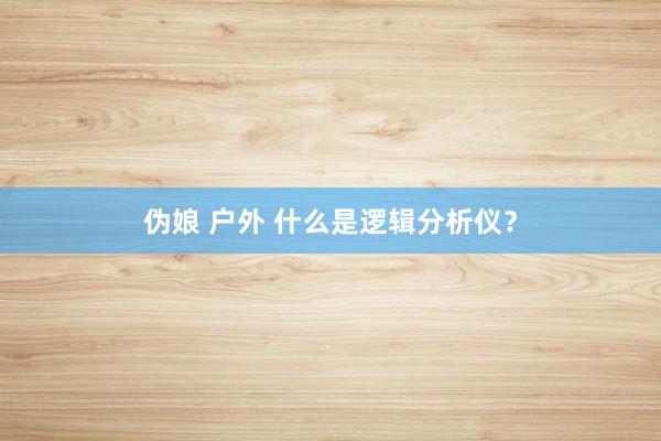 伪娘 户外 什么是逻辑分析仪？