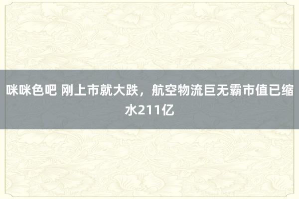 咪咪色吧 刚上市就大跌，航空物流巨无霸市值已缩水211亿