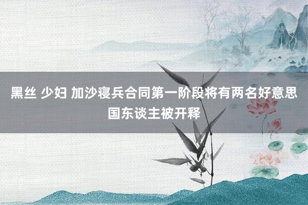黑丝 少妇 加沙寝兵合同第一阶段将有两名好意思国东谈主被开释
