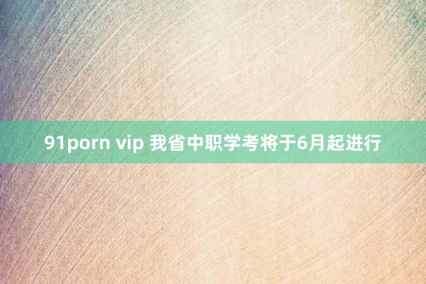 91porn vip 我省中职学考将于6月起进行