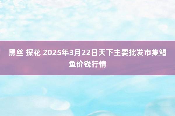 黑丝 探花 2025年3月22日天下主要批发市集鲳鱼价钱行情