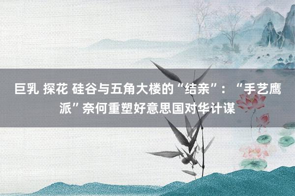 巨乳 探花 硅谷与五角大楼的“结亲”：“手艺鹰派”奈何重塑好意思国对华计谋