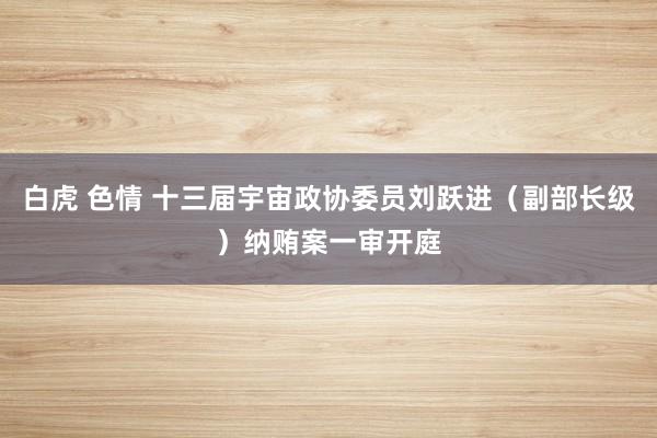 白虎 色情 十三届宇宙政协委员刘跃进（副部长级）纳贿案一审开庭