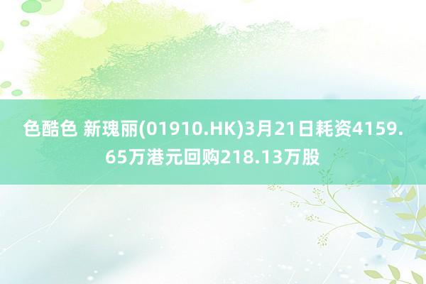 色酷色 新瑰丽(01910.HK)3月21日耗资4159.65万港元回购218.13万股