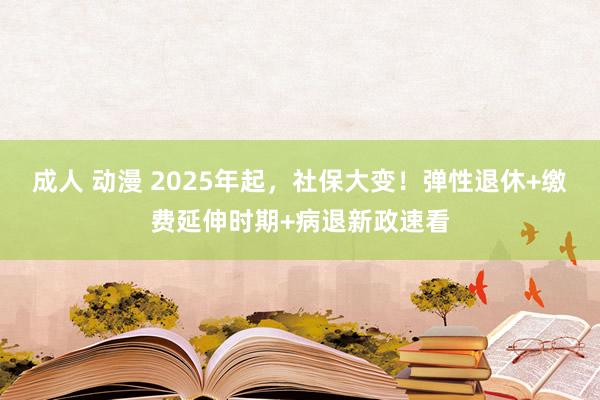成人 动漫 2025年起，社保大变！弹性退休+缴费延伸时期+病退新政速看