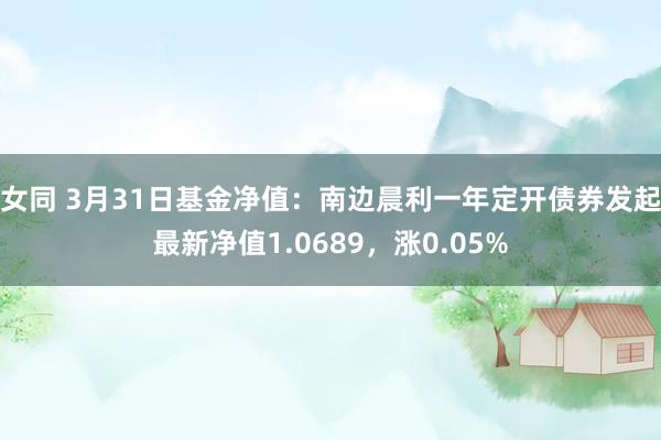 女同 3月31日基金净值：南边晨利一年定开债券发起最新净值1.0689，涨0.05%