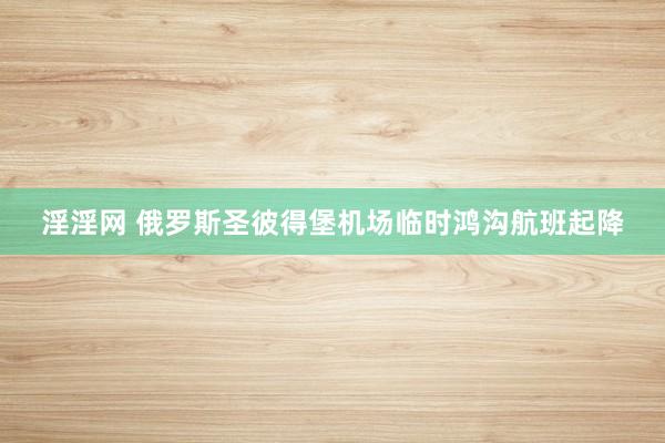 淫淫网 俄罗斯圣彼得堡机场临时鸿沟航班起降
