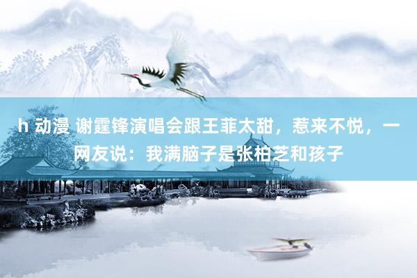 h 动漫 谢霆锋演唱会跟王菲太甜，惹来不悦，一网友说：我满脑子是张柏芝和孩子